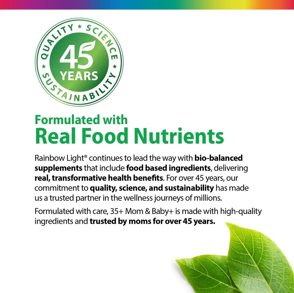 35+ Mom & Baby + Real Food Nutrients, 60 Caplets - Image 6