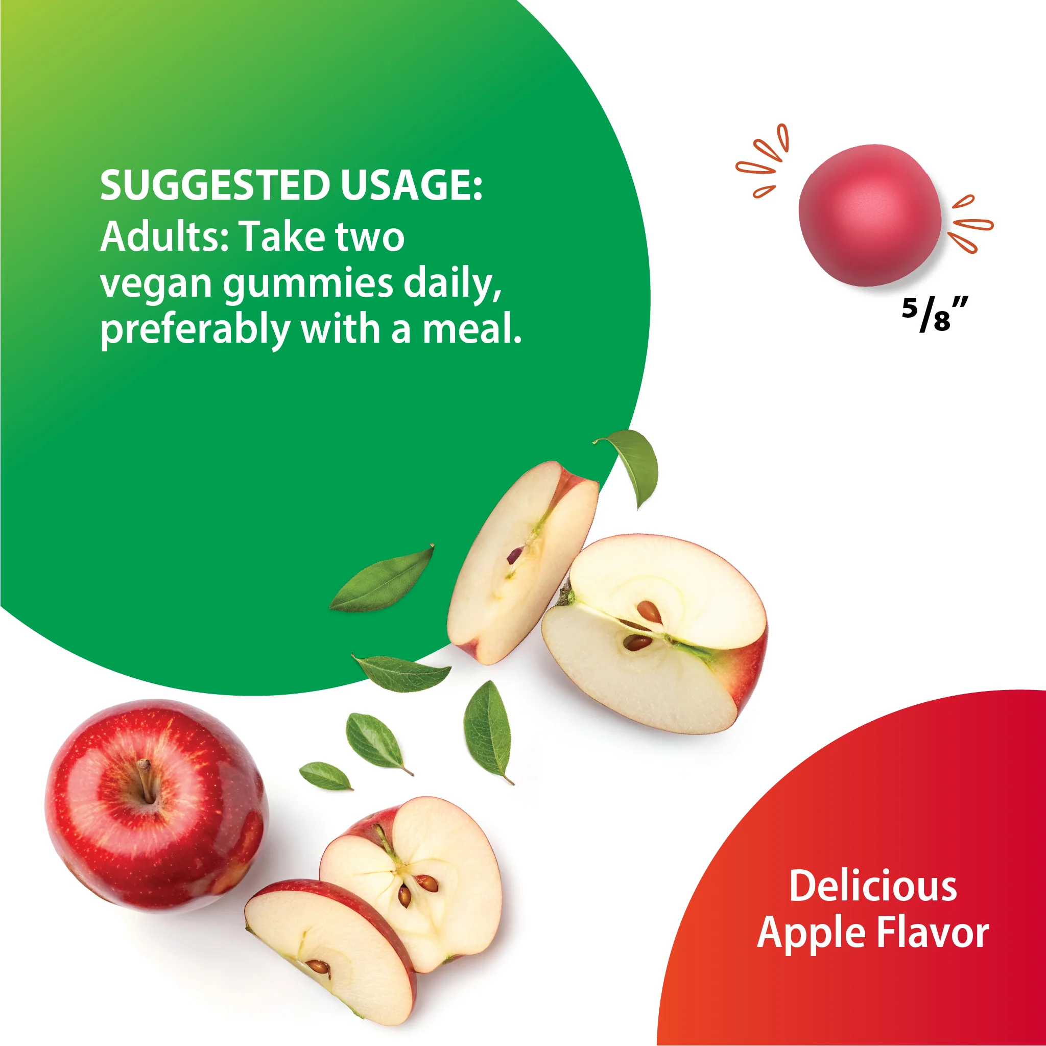 Apple Cider Vinegar Gummies (Organic) Apple Flavor, 50 Vegan Gummies - Image 3