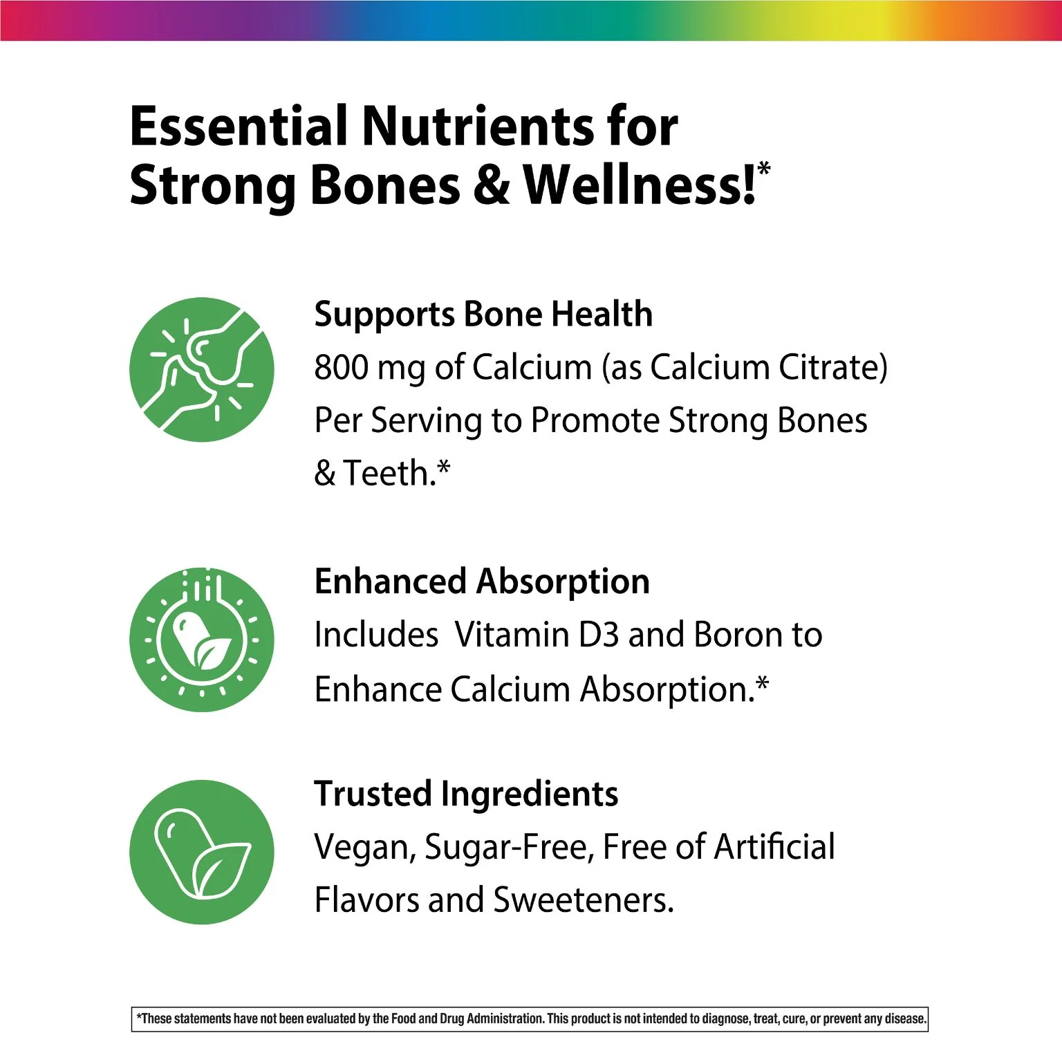 Calcium Citrate Mini-Tablets + Real Food Nutrients, 120 Vegan Mini-Tablets - Image 4