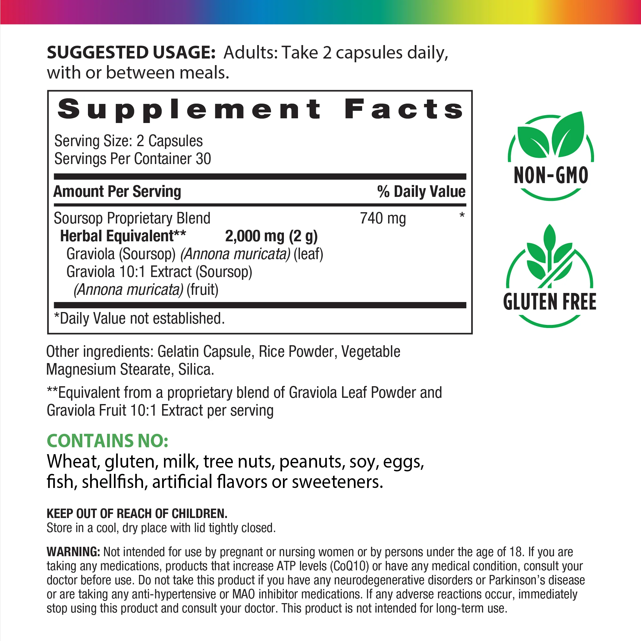 Graviola (Soursop), 60 Capsules - Image 3