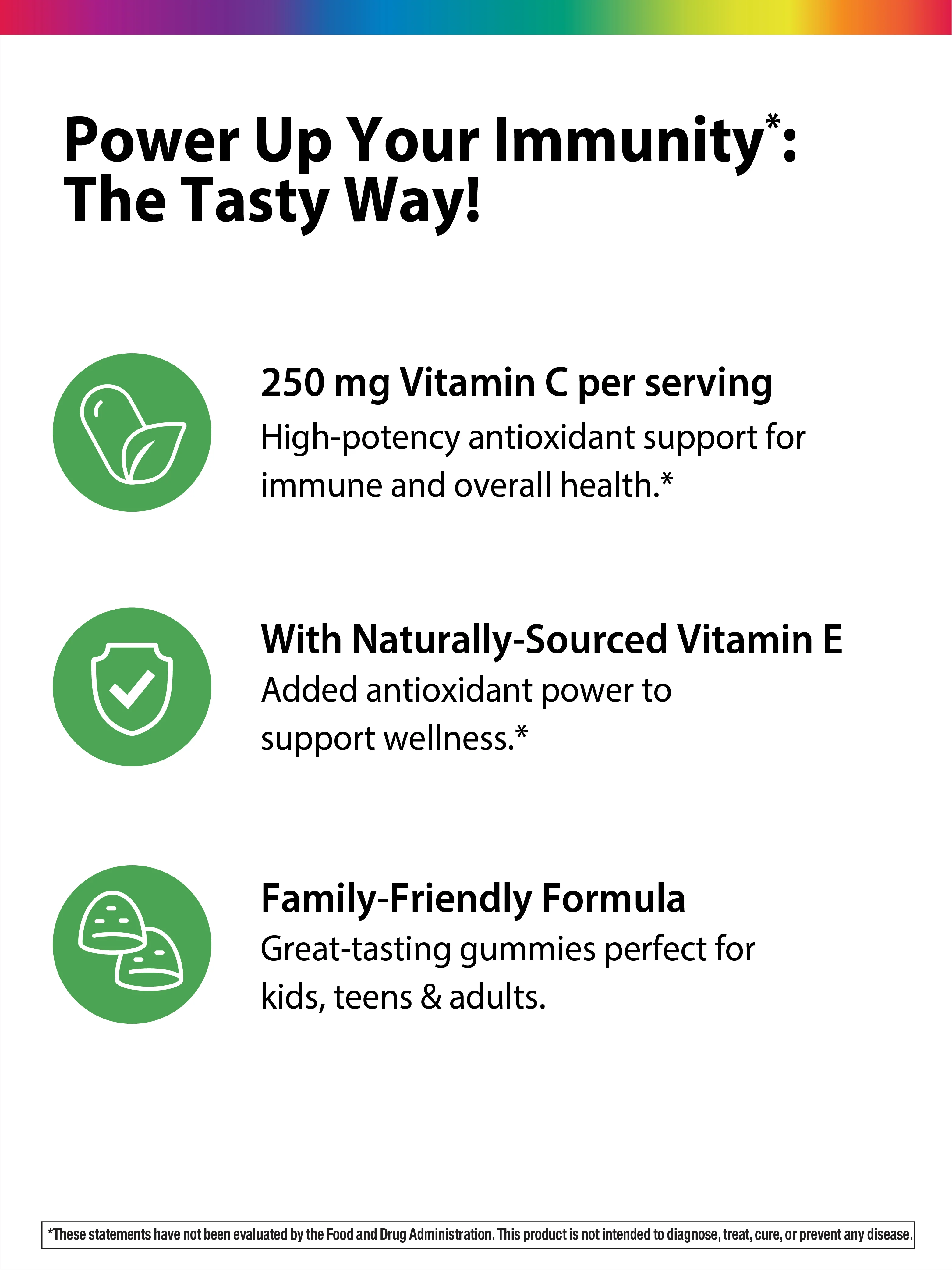 Gummy Vitamin C Slices 250 mg Tangy Orange Flavor, 90 Vegan Gummies - Image 3