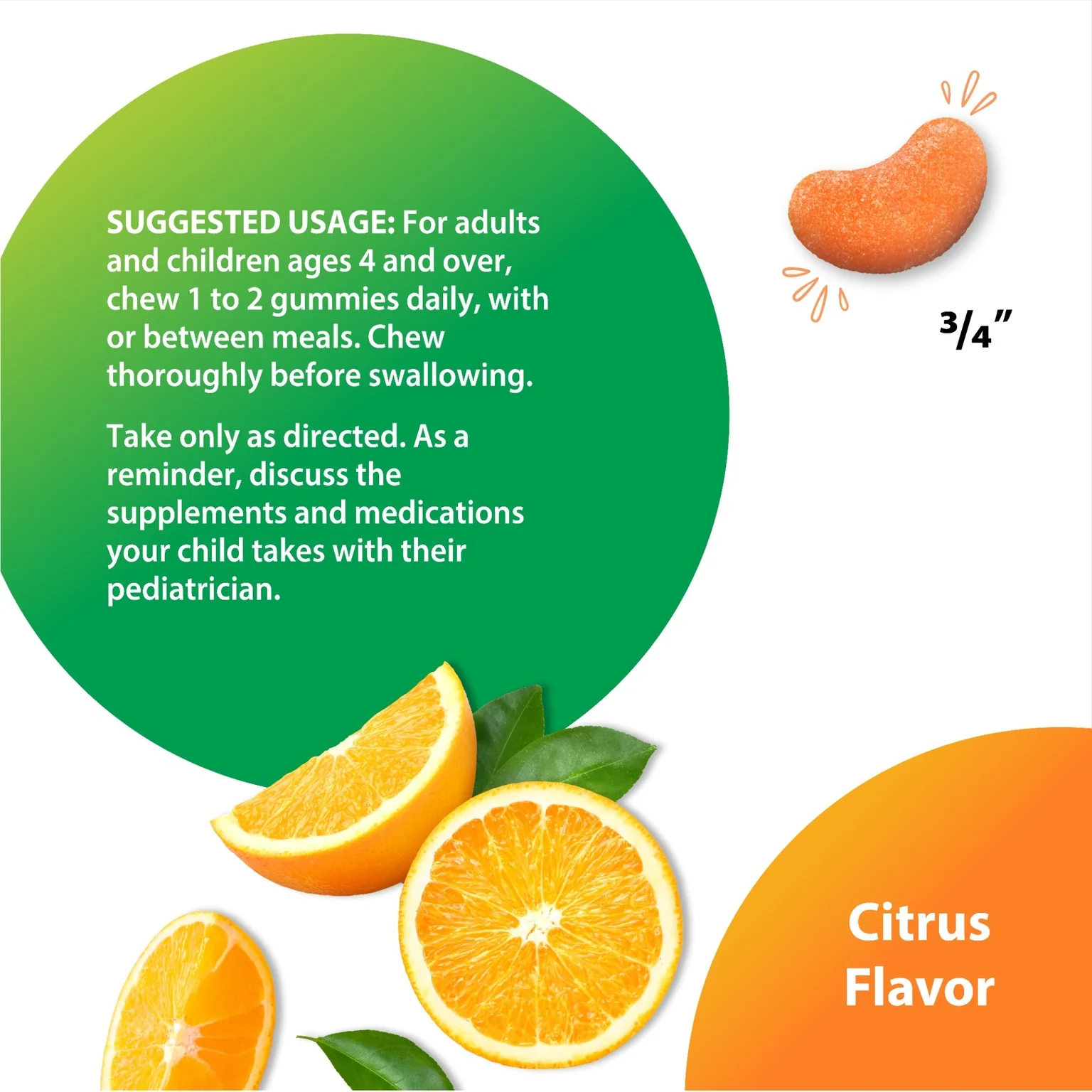 High Potency Vitamin C Gummies Citrus Flavor, 60 Vegan Gummies - Image 4