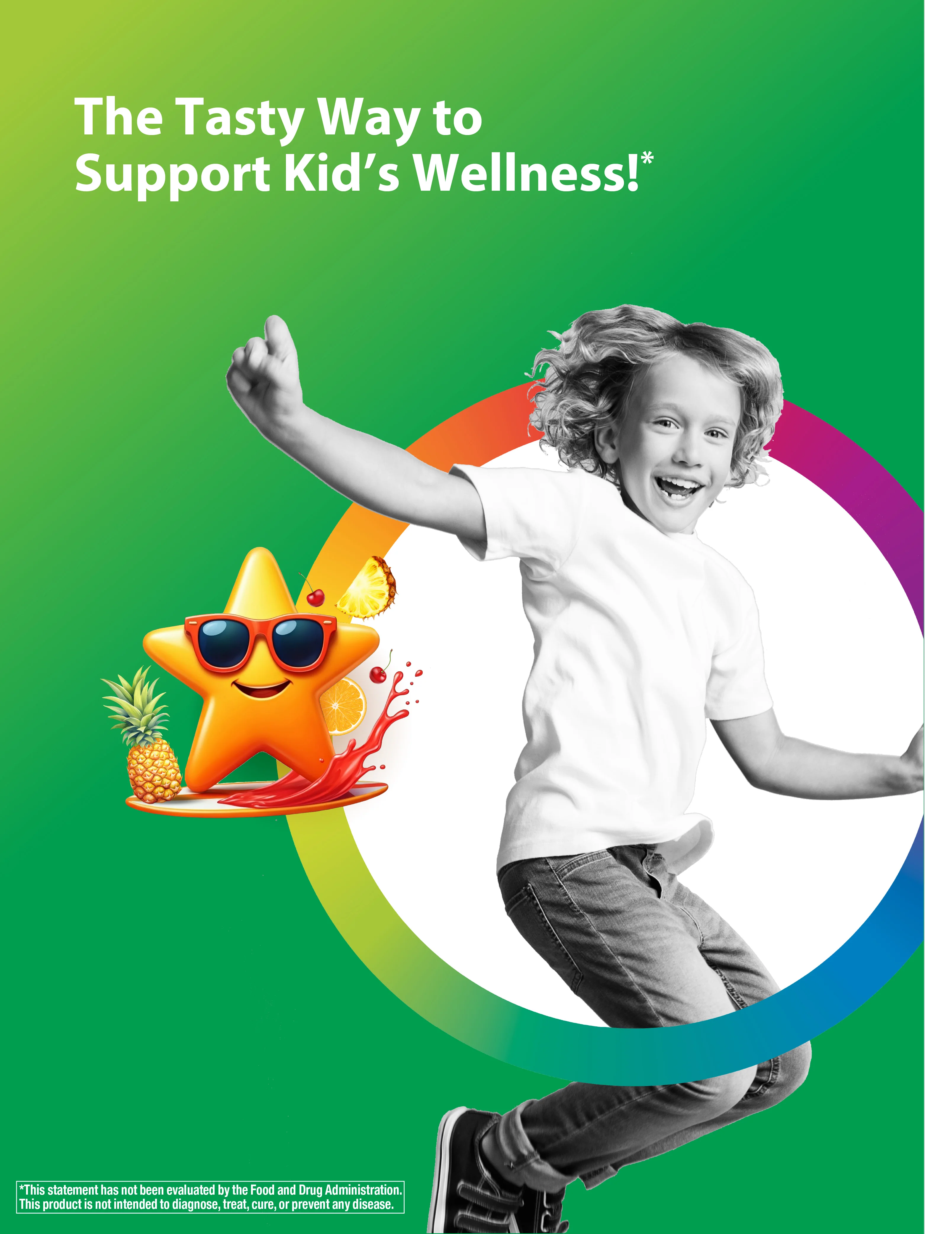 Kid’s One Multi + Real Food Nutrients Fruit Punch, 90 Chewable Vegan Tablets - Image 6