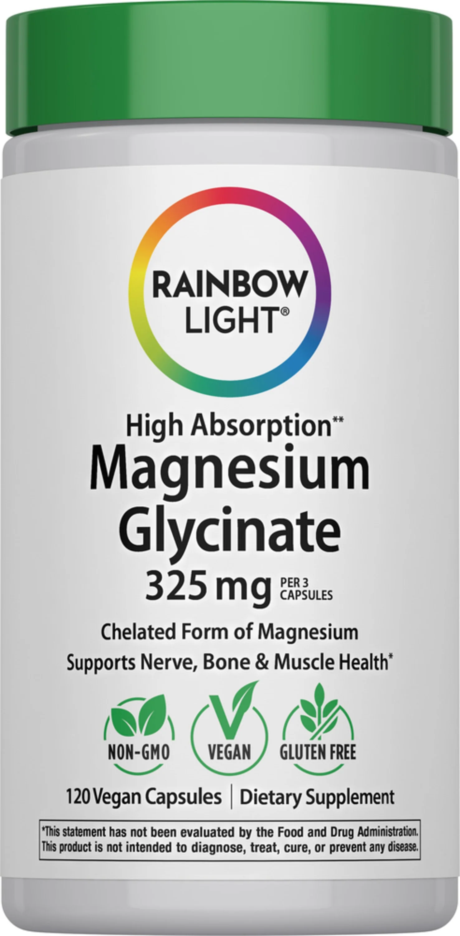 Magnesium Glycinate 325 mg, 120 Vegan Capsules