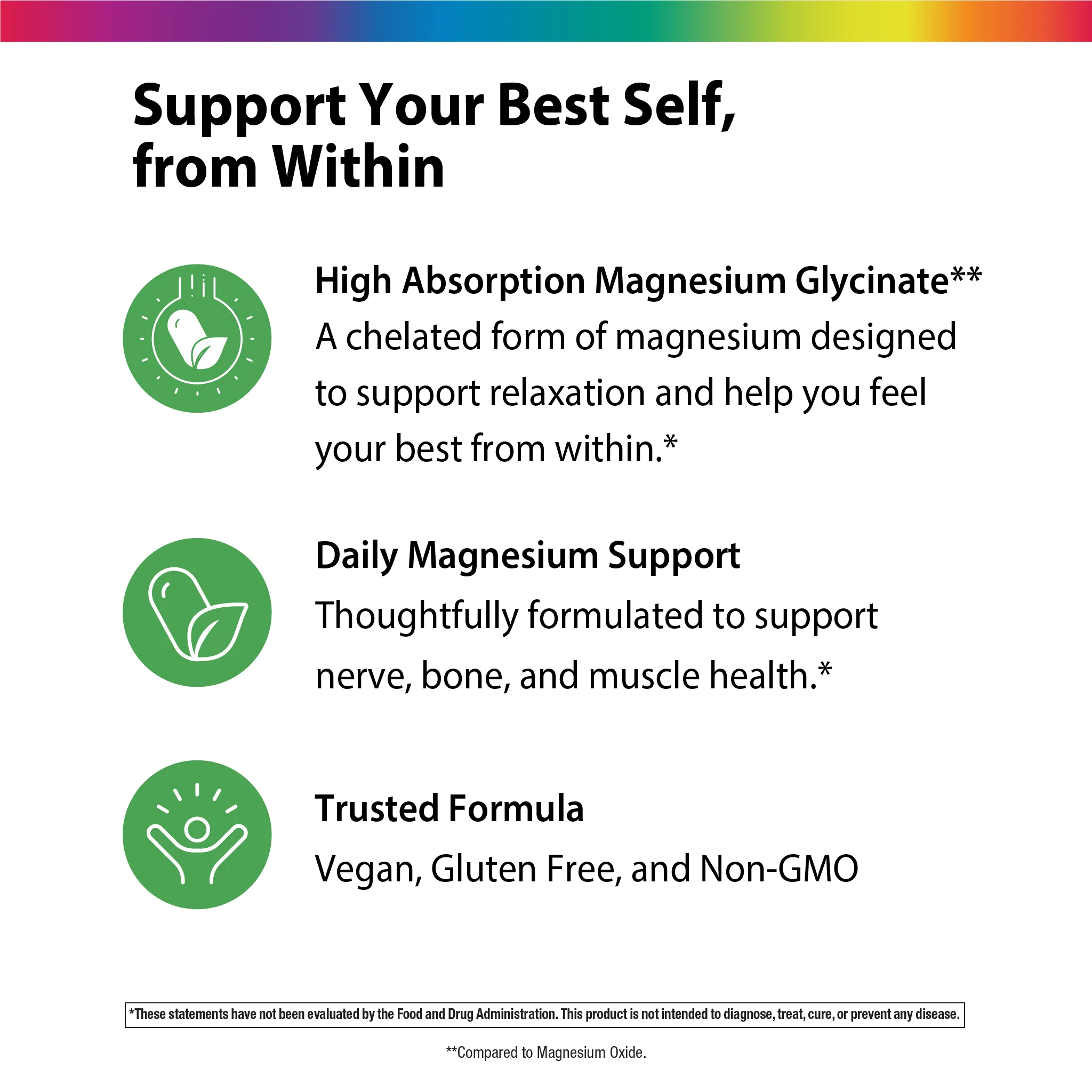 Magnesium Glycinate 325 mg, 120 Vegan Capsules - Image 4
