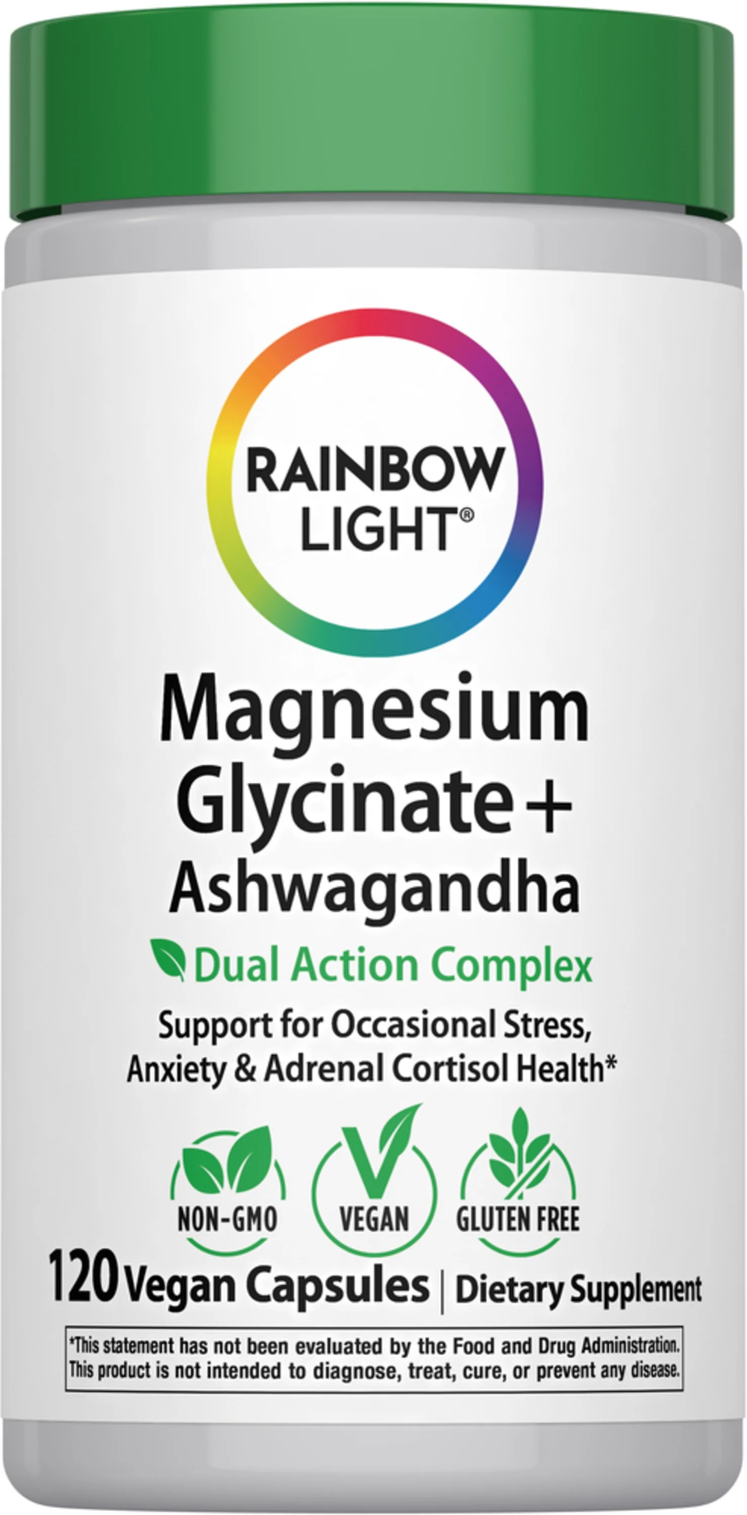Magnesium Glycinate + Ashwagandha, 120 Vegan Capsules