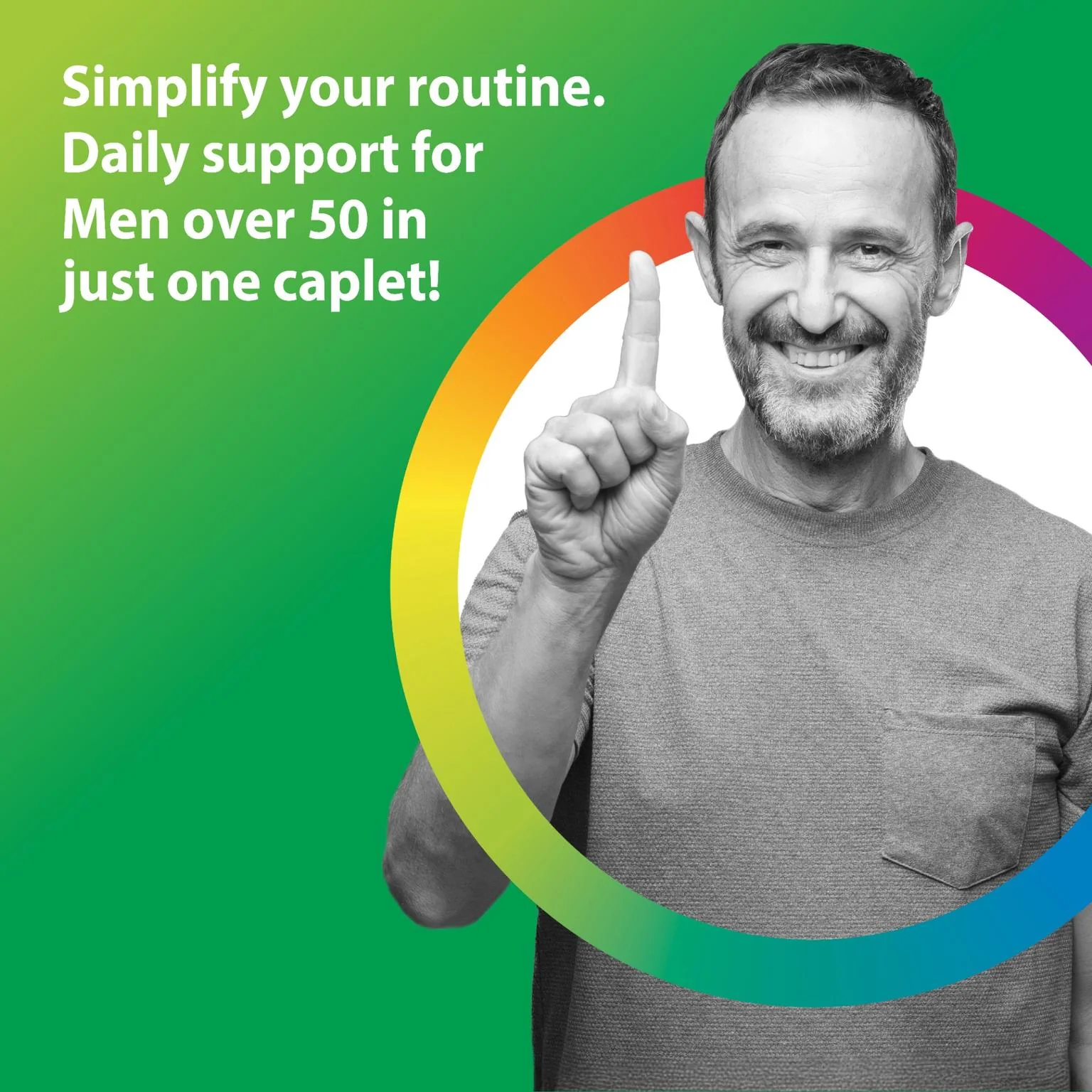Men's One 50+ plus Real Food Nutrients, 90 Vegetarian Caplets - Image 6