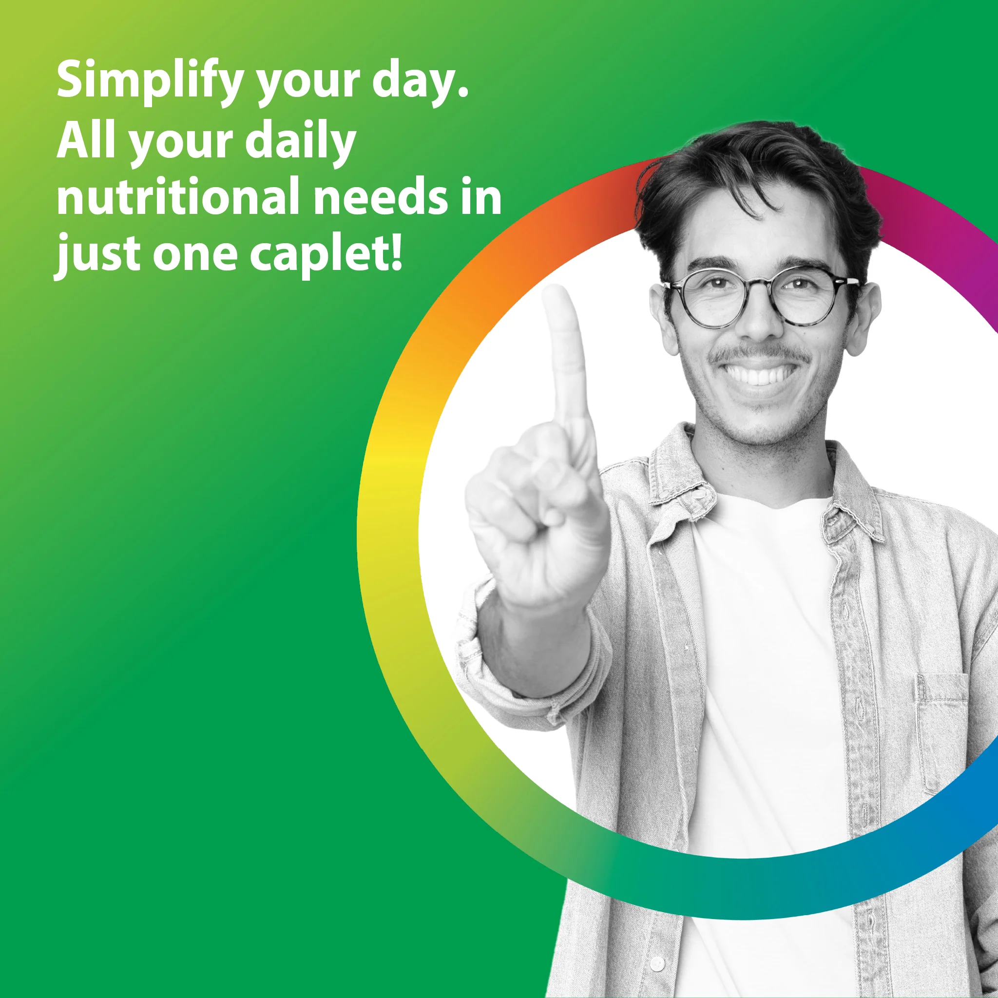 Men's One + Real Food Nutrients, 150 Vegetarian Caplets - Image 5