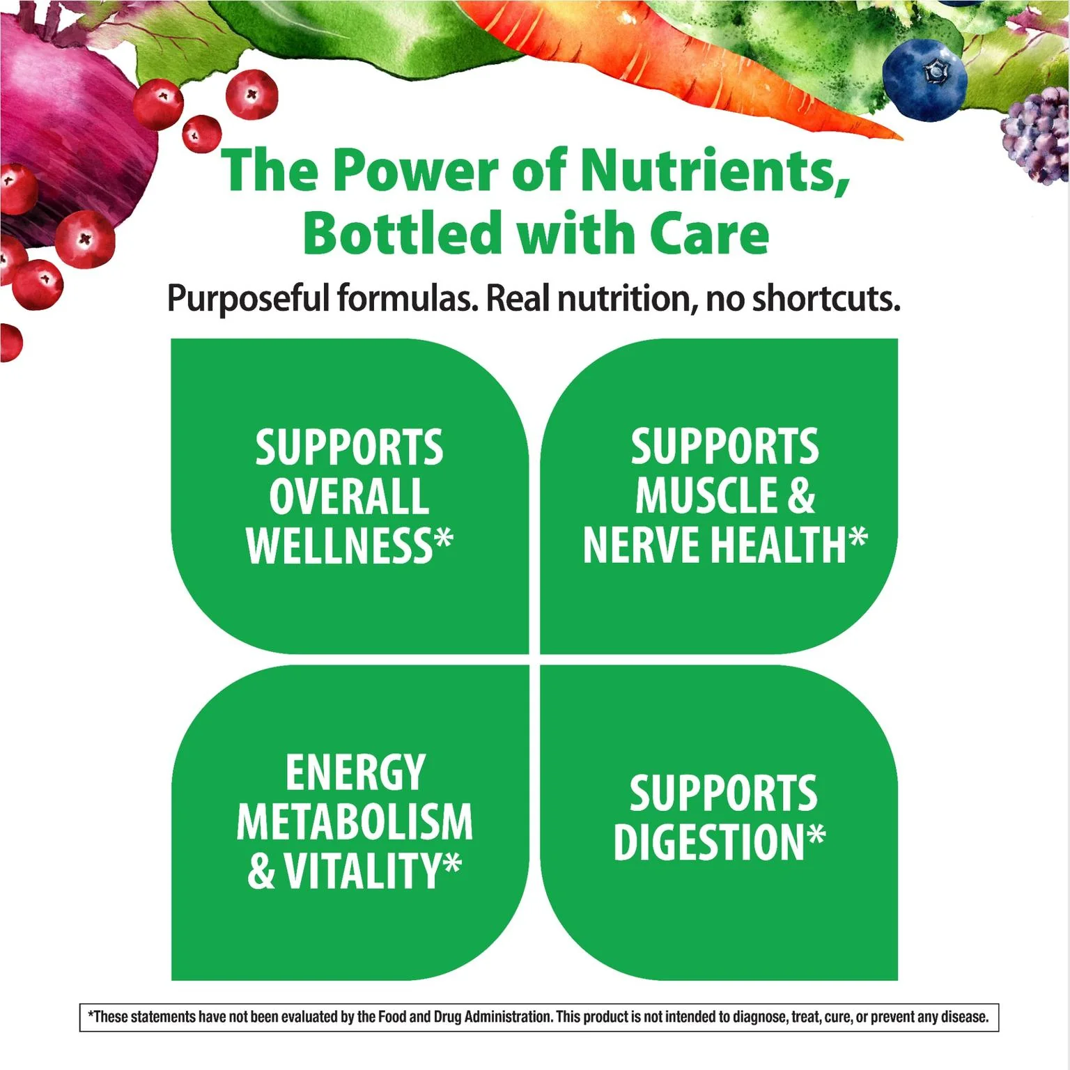 Men's One + Real Food Nutrients, 60 Vegetarian Caplets - Image 4