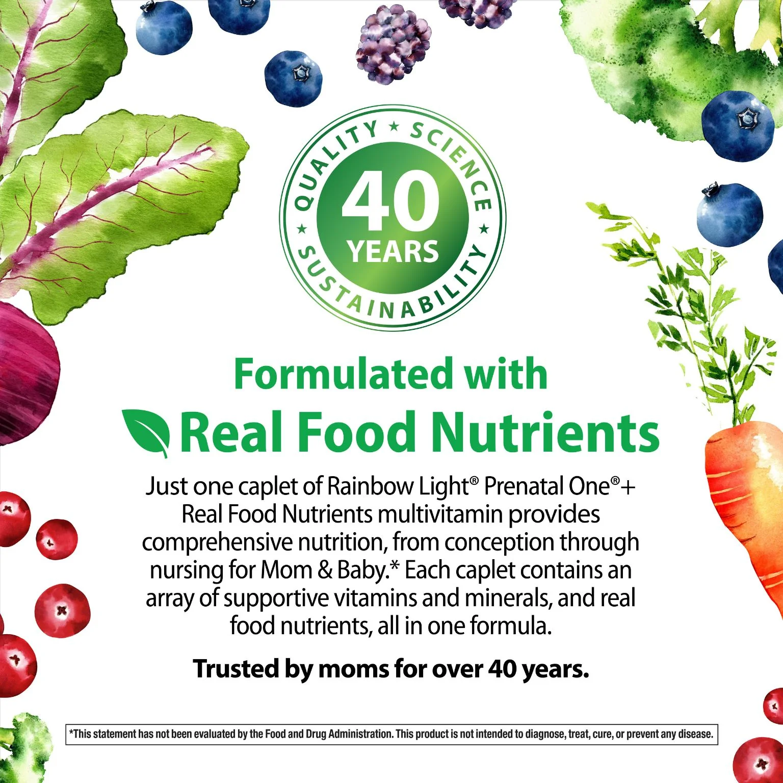 Prenatal One + Real Food Nutrients, 60 Vegan Caplets - Image 7