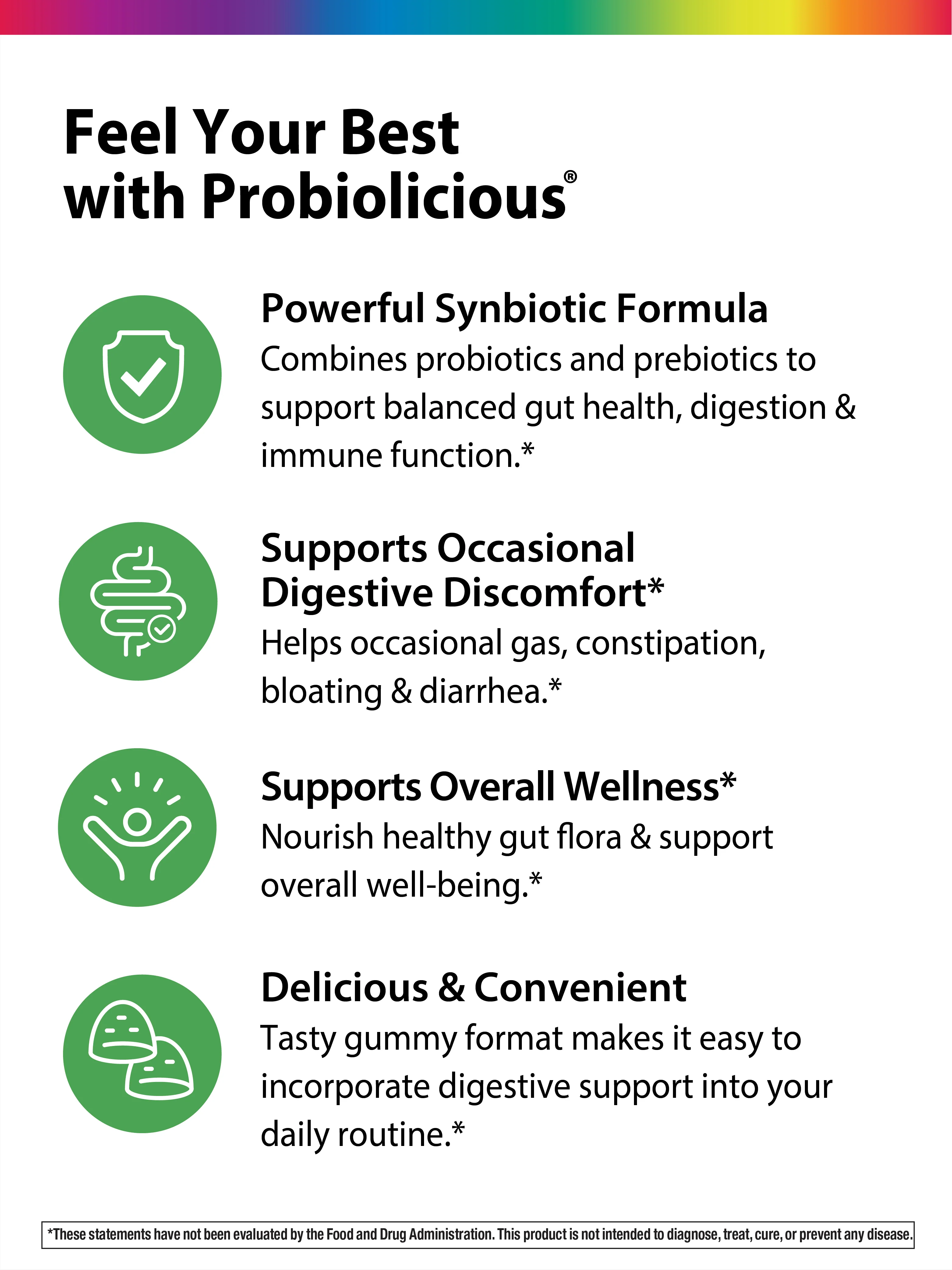 Probiolicious Probiotic Gummies Berry Flavor, 50 Vegan Gummies - Image 4