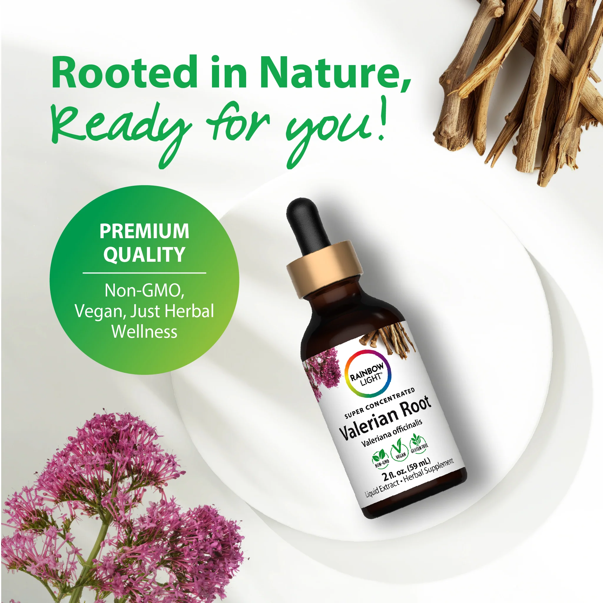 Valerian Root Liquid Herbal Extract Alcohol Free, 2 fl oz (59 mL) Liquid - Image 3